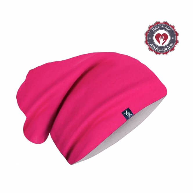 Wende Beanie, pink/grau-0 Wende Beanie, pink/grau-0